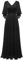 DRESSTELLS Damen Formelle Kleider Hochzeitsgast Chiffon Cape Ärmel Brautjungfer Kleider Abendkleider Black M