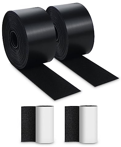 2 Stück 100 m Untercouch-Blocker mit Klettband, verstellbarer Unterbett-Blocker für Haustiere, Couch-Stoßfänger für unter Couch, Teppich, Möbelspaltblocker, Füllbarriere (4,8 cm Breite)