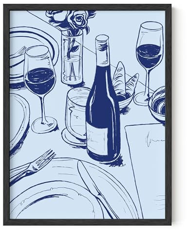 HAUS AND HUES Dinner Party Gerahmt, 30,5 x 40,6 cm, Schwarz