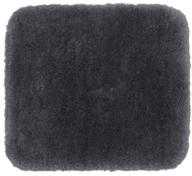 Gözze - Deluxe Badteppich mit extra hohem Flor, 100% Polyester (Mikrofaser), Mit Antirutschbeschichtung, 50 x 45 cm - Anthrazit