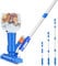 Pool Vacuum Cleaner Kit, Hot Tub Cleaning with Telescopic Rod, Brush and Mesh Leaf Bag, Pond Jet Vacuum for Cleaning Suction Swimming Pool Bottom for Outdoor Garden Spa Fountain Above Ground