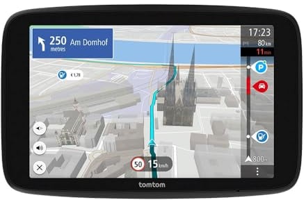 TomTom Pkw-Navi GO Navigator (extra großes 7-Zoll-Display, Stauvermeidung Dank TomTom Traffic, Karten von Europa, Wi-Fi-Updates, Premium Services, einzigartige Magnethalterung)