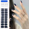 MrCuvaryas 20 Stück Gel UV Nagelfolien Stickers, Echte Nagellack-Kunstaufkleber/-folien - Full Wraps Nagelaufkleber UV/LED-Lampe Erforderlich Cured Gel Nail Strips, Fingernägel zum aufkleben (Blau)