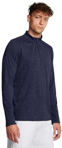 Under Armour Men's Tech Textured Half Zip Long Sleeve, (410) Midnight Navy / / Black, 3XL