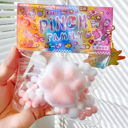 EHOTER Cat Squishy Quetschspielzeug, Katzenpfoten-Moch-Squishy-Spielzeug, Squishy-Spielzeug „Pinch Family“, Süße Weiche Katzenpfoten-Quetschspielzeuge (A)