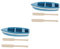 KOMBIUDA 2st Mikrolandschaftsornament Mini-Boot-Figur Zubehör Für Angelboote Bootsmodell Für Zuhause, Dekorativ Boot Figur -Strand-Mini-Dekorationen Paddel Aquarienboot Blue Hölzern