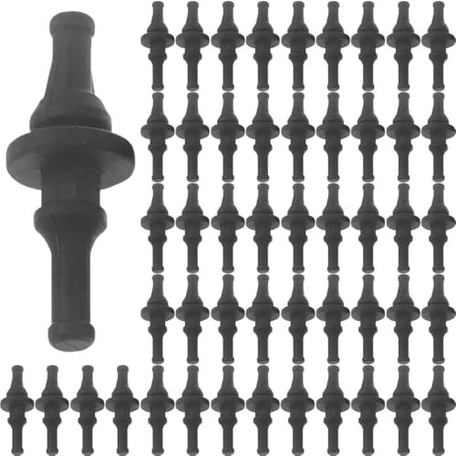 Xiatiaosann PC Case Fans Computer Cooling Fan Mount Screws, PC Case Fans Black Rubber Reducing Anti-Vibration Noise Screws Fan Rivet for Computer Case (50 Pack)