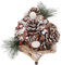 Amosfun 1Stk Strohvogel geschneiter Igel Tannenzapfen-Beeren- Miniatur-Igel Igel Figur Igelfiguren Wohnkultur Tannenzapfen-Figur Igel schmuck kreatives Gras