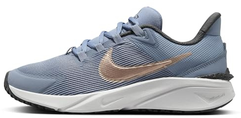 Nike Laufschuh Nike Star Runner 4 Laufschuh Für Ältere Kinder, Ashen Slate/MTLC Red Bronze-Armory Navy, DX7615-405, 37.5 EU (5Y US)