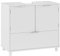 FORABAMB Meuble sous Lavabo, Meuble Vasque Salle de Bain avec Grand Tiroir, Compartiments Fermés, 4 Pieds en Bois, Meuble de Rangement pour Salle de Bain, Blanc, 30 x 60 x 60 cm