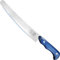 XYJ Cuchillo de pan, cuchillo de acero inoxidable para cortar pan con hoja dentada para zurdos, cuchillo de cocina de acero inoxidable con hoja dentada y mango de madera, cuchillo Full Tang, 10