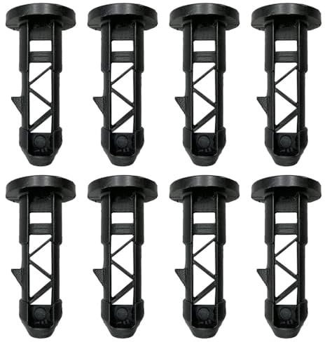 8 PCS Wheelie Bin Lid Hinge Pins Plastic Wheelie Bin Pins for Lid Black Wheelie Bin Handle Plugs for 120L / 240L Household Outdoor Wheelie Trash Cans