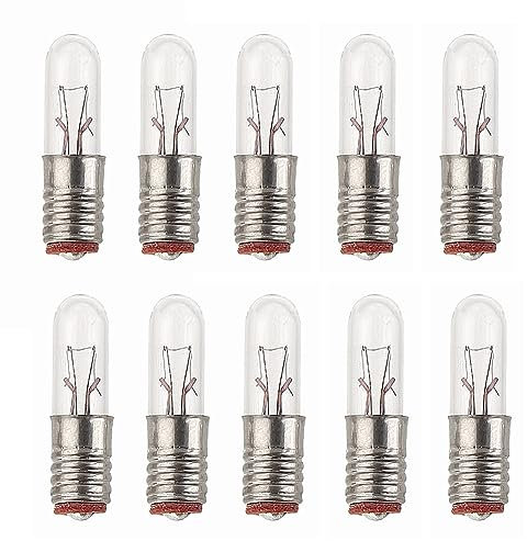 ShuoHui E5 1 W 12 V, bulbs for replacement bulb E5/E5.5 12 V, light chain candle arch, dimmable, warm white, 2400 K bulbs for light arch, Christmas, Christmas pyramid candles (20)