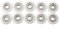 ZiStarlilife Juego de 10 ruedas de repuesto para puerta de ducha, para puerta corrediza de vidrio o mampara de ducha, ajustable hacia arriba y hacia abajo, sin ruido y se desliza suavemente (23 mm)