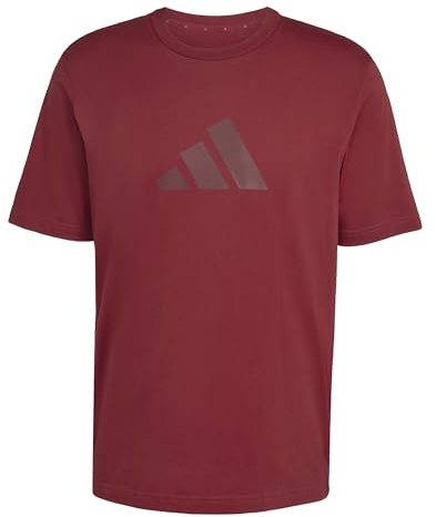 adidas Men's Future Icons Three BAR TEE, Active Maroon, XL