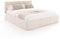 Bett Fresia 140x200 cm mit Lattenrost Stauraum Doppelbett Samt Trinity beige Bettkasten