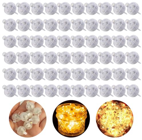 100 Stück Runde Led Ballonlichter Warmweiß Weihnachtsdeko, Wiederverwendbar | Wasserdichte Mini Led Licht Leuchtkugeln für Weihnachtstag, Geburtstag, Hochzeit, Halloween Party Dekoration