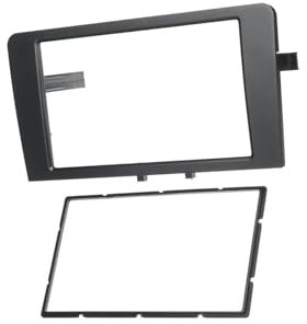 Adaptateur Panneau Façade D'autoradio Double DIN Cadre Garniture Plaque Stéréo pour A3 8P 2003-2012 Autoradio Cache Radio
