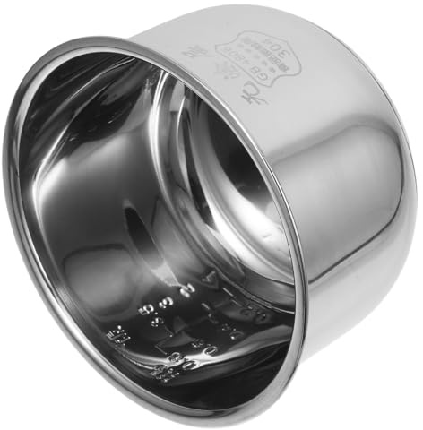 BESPORTBLE Replacement 1.6L Stainless Steel Inner Pot for Electric Rice Cooker, Thickened 304 Steel Cooker Insert Compatible Instant and Pressure Rice Makers, Non-Coated Cooking Bowl