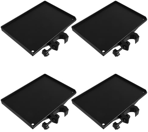 ANDRESLAD 4Pcs Tripod Accessory Tray with Mic Stand Shelf 200X140Mm Portable Phone Live Streaming Holder for Video Recording, Audio Interface, and Photography Equipment