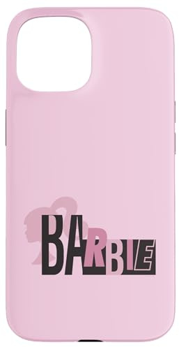Logo Barbie Mixte Noir et Rose Coque pour iPhone 15