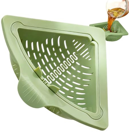 2 Stück Magnetischer Sieb Für Spülbecken, Magnetischer Waschbecken Abflusskorb, Dreieckiges Spülbecken Sieb Mit Drehverschluss,Multifunctional Abtropfsieb Spüle, Abnehmbare Waschbecken Filterkorb