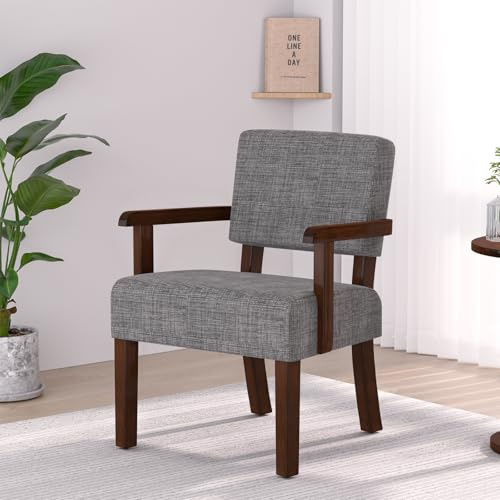 EOSVALO Sessel Wohnzimmer 63x66x83cm, Loungesessel mit Holzgestell | für Schlafzimmer und Gästezimmer, Massivholzrahmen, Langlebig und Robust