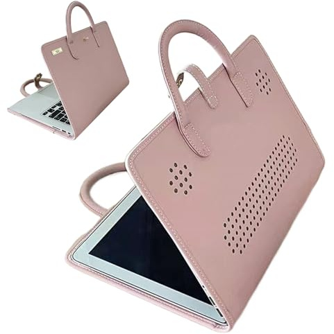 Leather Laptop Bag Tool - Pink PU Laptop Sleeve, Waterproof Notebook Case, Distinctive Slim Design, Novelty Padded Unit, Resilient Wall Set, Special Case | Durable Carrying Bag For Travel