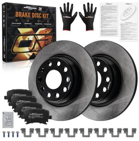 maXpeedingrods Brake Discs and Brake Pads Kit Rear Ø282mm 5Q0615601Q | for Audi A3 for 8P Golf 5 6 Passat Tiguan Brake Kit 1K0615601AD 3CD615601