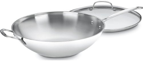 Cuisinart 726–38H Chef 's Classic Edelstahl 35,6 cm Rühren Pfanne mit Helper Griff und Glas Abdeckung