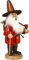 Drechselwerkstatt Uhlig Räuchermännchen Wichtel Holzsammler rot - 22 cm - Original Erzgebirge Räuchermann