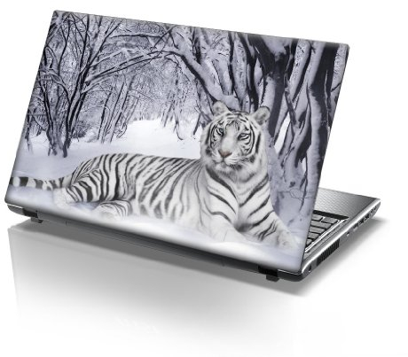 15'6 Inch Taylorhe laptop skin protective decal tiger lying in the snow