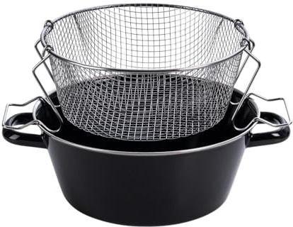 Riess, 0367-022, Pommes Frites Pfanne mit Einsatz 26cm, LBH 33.8x29.3x10.5cm, Gewicht 1.34kg