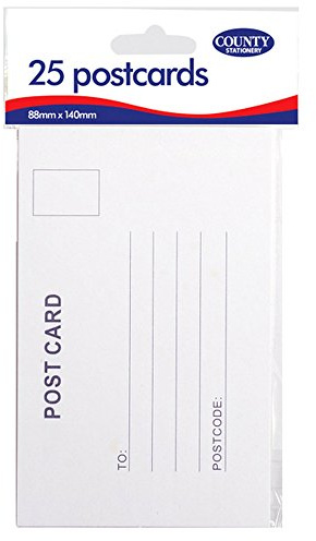 County Plain Post Card, 88mm x 140mm, White, Pack of 300