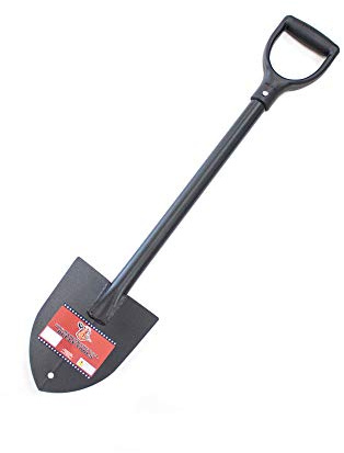 Bully Tools 14-Gauge Round Point Trunk Shovel w/Poly D-Grip Handle - Compact and Portable Tool for Camping, Cars and Outdoor Gear - Ideal for Digging, Landscaping, and Emergency Use - Made in The USA