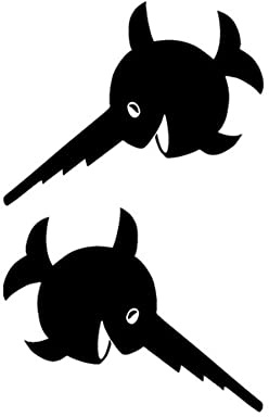 Aufkleber/Sticker Schwertfisch Set U96 U-Boot Sägefisch Marine 10x7,8cm #A554