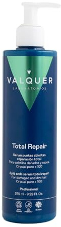 VALQUER Haarserum für Spliss und trockene Spitzen Total Repair | 275 ml | Reparatur für geschädigtes und trockenes Haar mit Vitamin E | Glanz und Geschmeidigkeit | Vegan