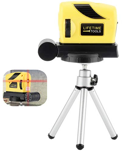 Livella Laser, Livella Con Treppiede, Livello Laser, Kit di Unto/Linea/Croci Strumento di Regolazione allineamento Livello Verticale Orizzontale con Supporto treppiede