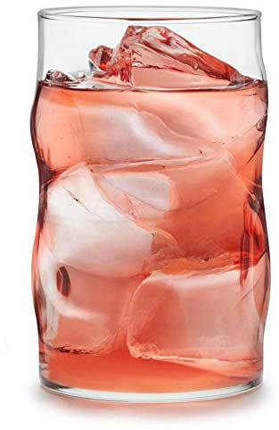 Libbey Lava Tumbler Glasses, Set of 8, 16 oz, Clear