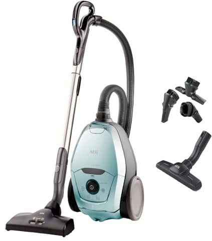 AEG VX82-1-4MB Aspirador con Bolsa, 55% Material Reciclado, Azul Claro