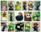 Super Mario Brothers and Friends Weihnachtsschmuck-Set – einzigartiges bruchsicheres Design – ca. 5,1 cm hoch