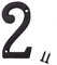 Suithink 3 Inch Black Metal Arabic Numbers Cast Iron House Sign DIY Address Numbers with Fixing Screws (2)