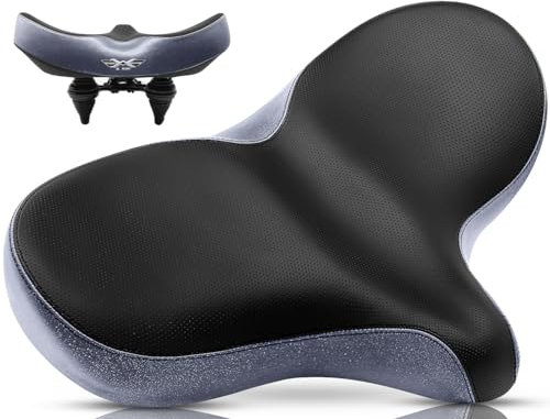 X WING Mega Fahrradsattel Ersatzsitz für Erwachsene, Herren & Damen,Bequemes gepolstertes Kissen, ergonomisches Design & geräumiger Sitz,Fit für Elektro-, Schreibwaren-, Heimtrainer & Strandcruiser