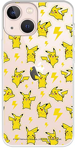 Pokémon Pikachu Hülle für iPhone 13 Mini, offizielles Pokémon-Muster, wählen Sie das Design, das Ihnen am besten für Ihr iPhone 13 Mini gefällt