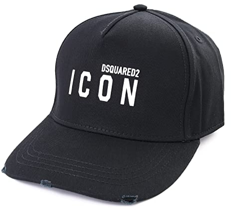 DSQUARED2 Baseballcap Run Logo Cap Kappe Basebalkappe Hat Hut New Model, Schwarz, Einheitsgröße, 0413