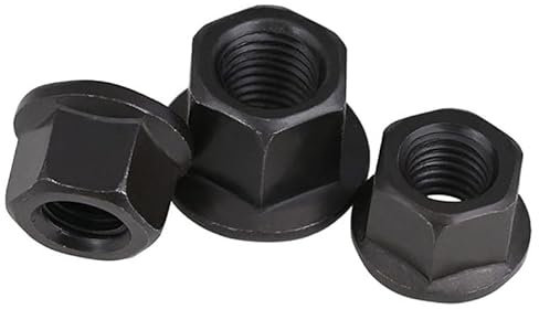 Cfty Sicherungsmutter Flansch-Sicherungsmutter-Sechskant-Sechskantmutter M10 M12 M14 M16 M18 M3 M24 M27 M30 Kohlenstoffstahl(10pcs,M20)