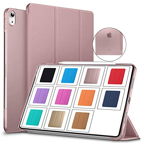 DuraSafe Cases Coque avant et arrière fine et légère en polycarbonate givré avec support double angle pour iPad Pro 11 1ère génération 2018 A1980 A1934 A2013 A1979 - Cuivre doré