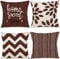 ZWJD Kissenbezug 40x40 4er Set Dekokissen Kissenbezüge Dekoration Outdoor Kissenbezüge Leinen Dekokissen für Schlafzimmer, Sofa, Stuhl, Bett, Garten (40 x 40 cm,Kaffee)