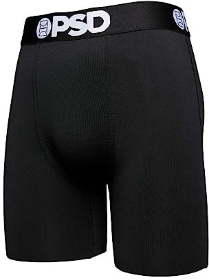 PSD Herren-Unterwäsche aus Poly-Mischgewebe, 17,8 cm, Standard-Länge, weiche und atmungsaktive Unterwäsche, Bequeme Passform, Schwarz, X-Large