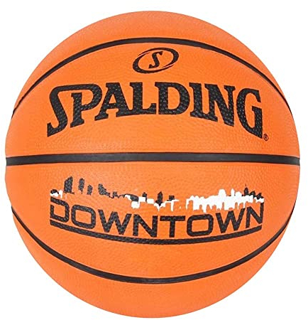 Spalding - Downtown - Orange - Basketballball - Größe 7 - Basketball - Zertifizierter Ball - Material: Gummi - Outdoor - rutschfest - Ausgezeichneter Grip
